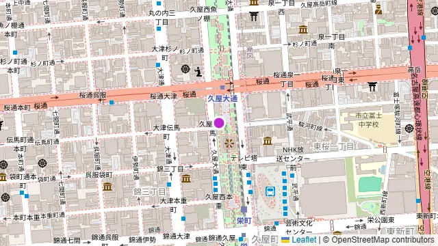 スノーピークカフェ 久屋大通公園店の周辺地図