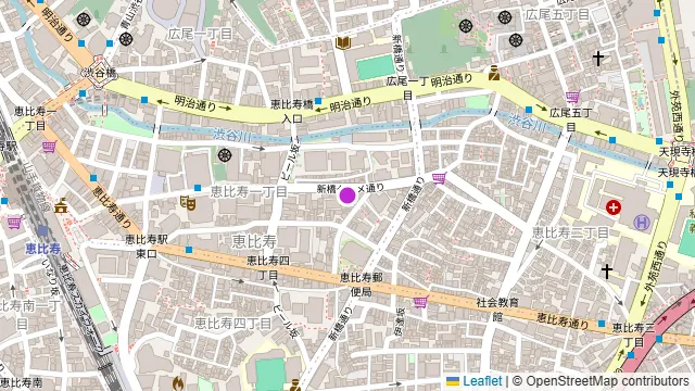 リノスペkitchen恵比寿プリマの周辺地図