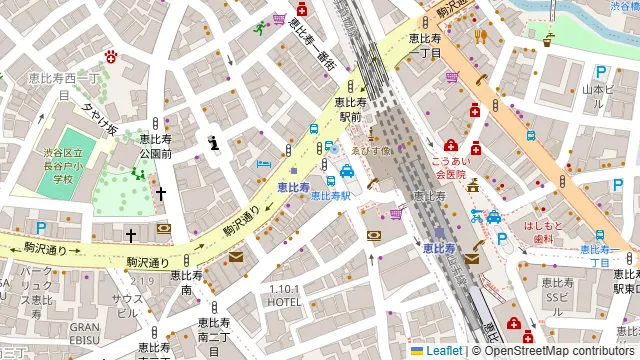 カラオケの鉄人 恵比寿駅前店の周辺地図