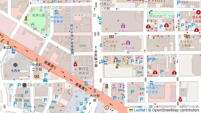 雅庵(みやびあん) 大分中央町店の周辺地図