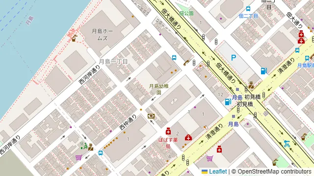 まぐろ家 月島西仲店の周辺地図