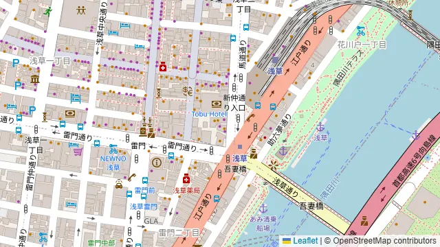 個室居酒屋 まんまる 浅草店の周辺地図
