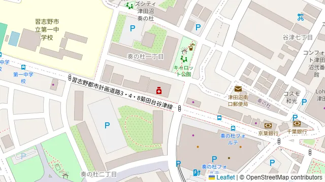 TIME SHARING 津田沼 コナミスポーツクラブ 奏の杜 STUDIO2の周辺地図
