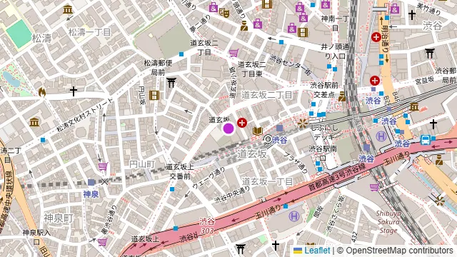 渋谷ガーデンスペース道玄坂店の周辺地図