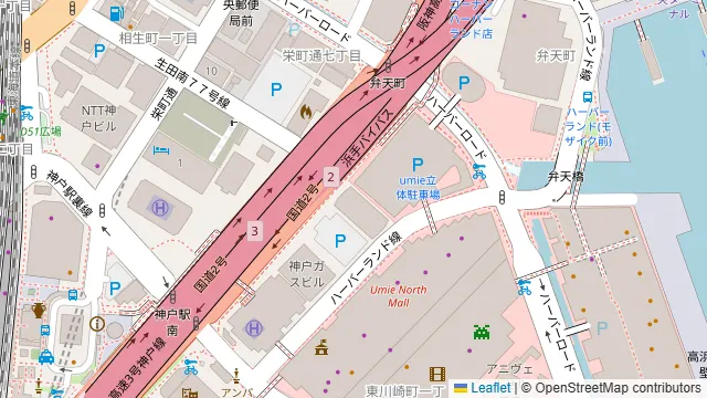 神戸市産業振興センター（ハーバーホール）の周辺地図