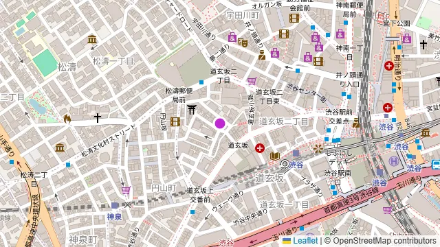 BricksParlor渋谷道玄坂の周辺地図