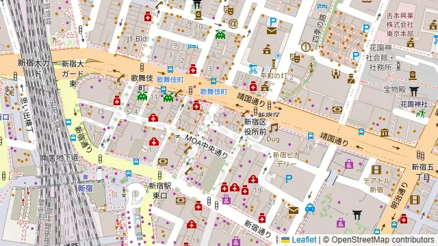 アミューズメント BAR Z1 新宿東口店の周辺地図