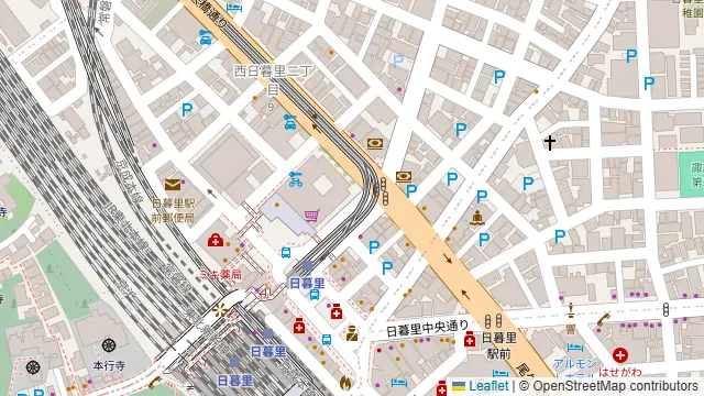 焼マル 日暮里店の周辺地図