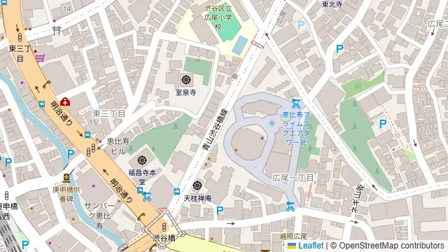 アレヴェリーテラス 恵比寿の周辺地図