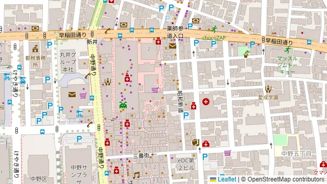 カラオケONE 中野店の周辺地図