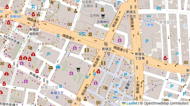 隠れ家cafe&bar KINEEL 新宿東口の周辺地図