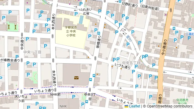 焼肉en中央店の周辺地図