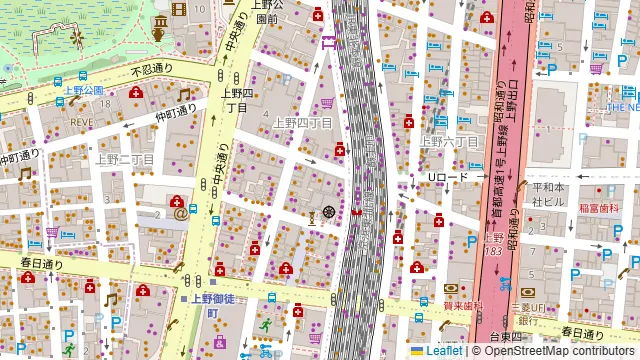 キュイジーヌ 上野店の周辺地図