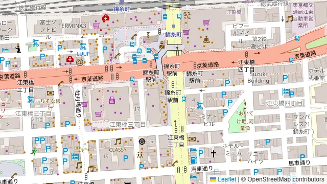 Darts UP 錦糸町の周辺地図