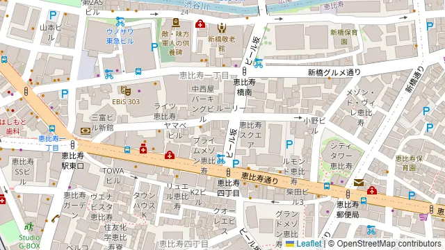 恵比寿 ZONAROSAの周辺地図