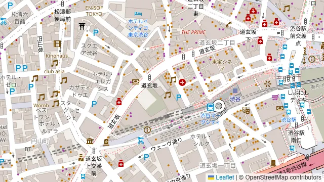 渋谷ガーデンスペース道玄坂店の周辺地図