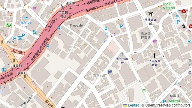 アンジェパティオの周辺地図