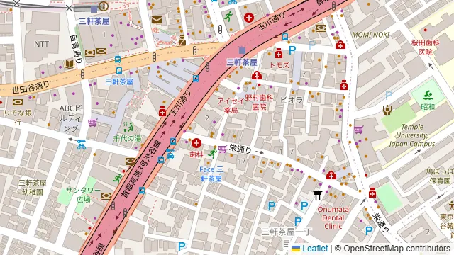 大阪焼肉・ホルモン ふたご 三軒茶屋店の周辺地図