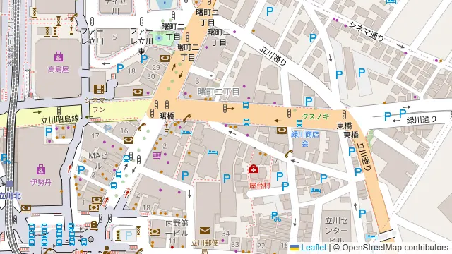 ホテルエミシア東京立川の周辺地図