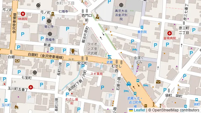 お気軽会議室 金沢安江町103号の周辺地図