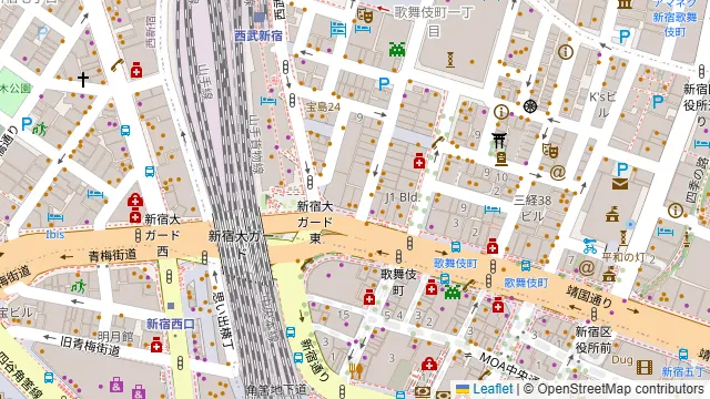 ビアポンバー GROVE 新宿店の周辺地図