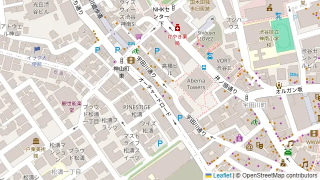 松涛倶楽部の周辺地図