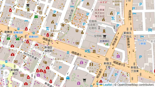 TIME SHARING 新宿6Dの周辺地図