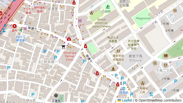 くし頌 三軒茶屋店の周辺地図