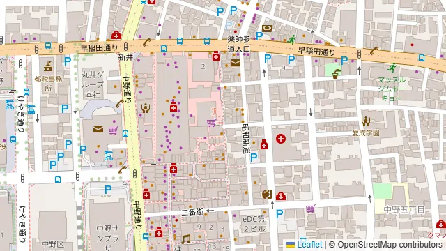 カラオケONE 中野店の周辺地図