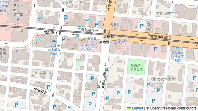 葵屋 宇都宮東口店の周辺地図
