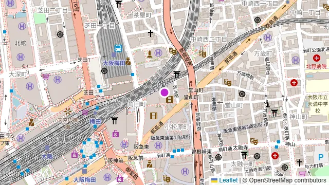 AVAN 梅田北新地店の周辺地図