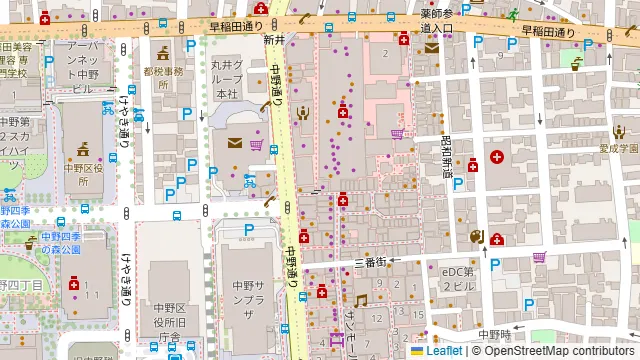 居酒屋 万喜 中野店の周辺地図