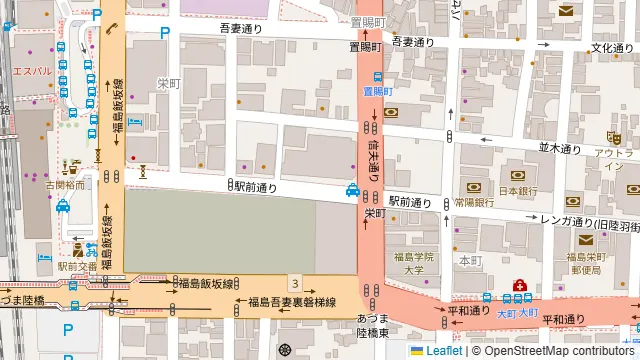 越後庵 輝庭 福島本店の周辺地図