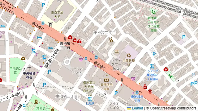レンタルスタジオSunny 池袋3号店の周辺地図
