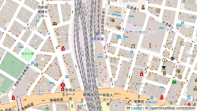 Party Space COCOLO 新宿の周辺地図