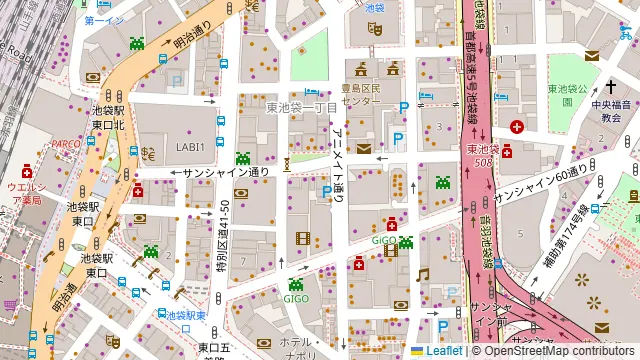 ちょい飲み酒場 イケバル サンシャイン通り店の周辺地図