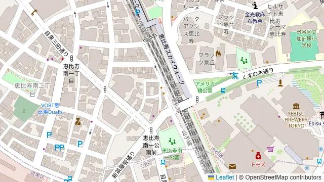 恵比寿 天空ビアガーデン&BBQ EBITEN(エビテン)の周辺地図