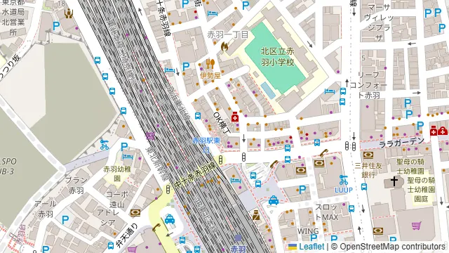 いいとこ鶏 赤羽店の周辺地図