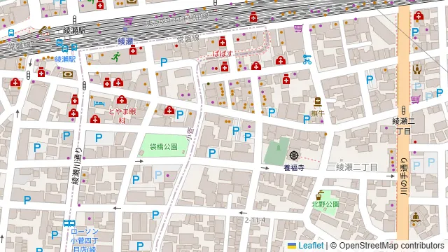 Darts UP（ダーツ アップ）綾瀬店の周辺地図