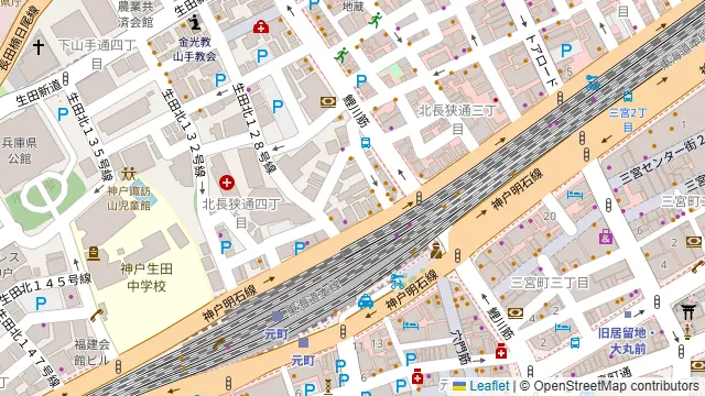 BIZcomfort神戸元町の周辺地図