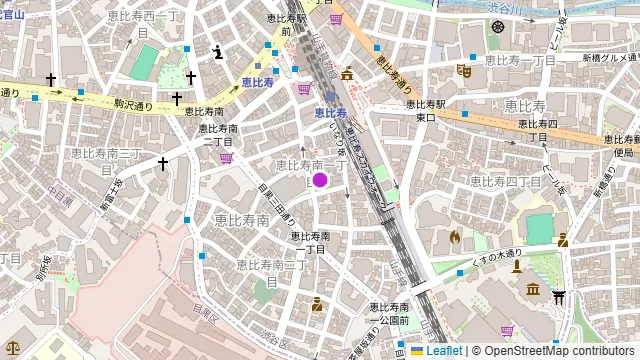 上越やすだ 恵比寿店の周辺地図