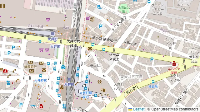 炭火と酒 竹蔵 大井町店の周辺地図