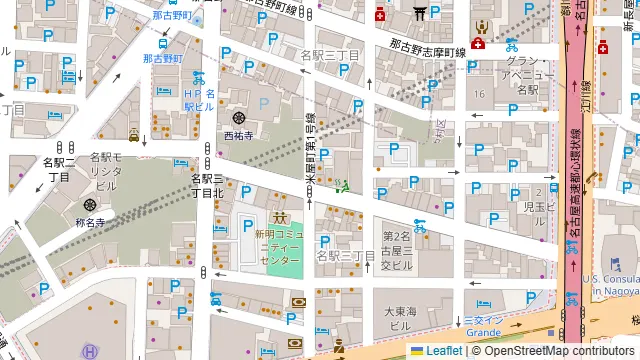 魚河岸酒場FUKU浜金 名駅三丁目店の周辺地図