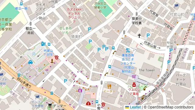 TABLEAUX 〖タブローズ〗代官山の周辺地図