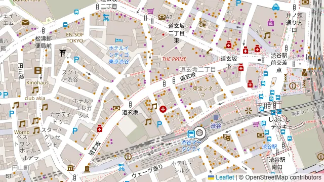 渋谷ガーデンスペース道玄坂店の周辺地図