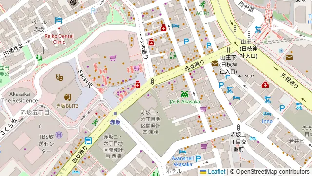 THE DAY cafe 赤坂店の周辺地図