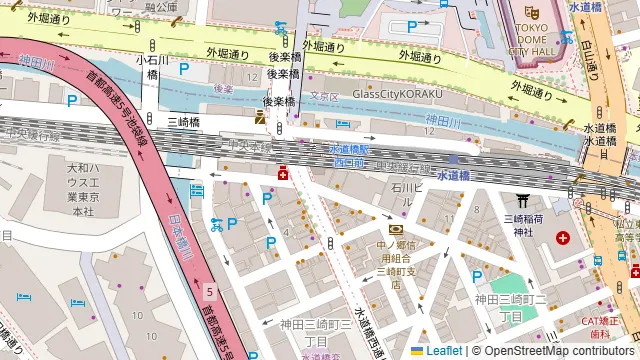 水道橋商店の周辺地図
