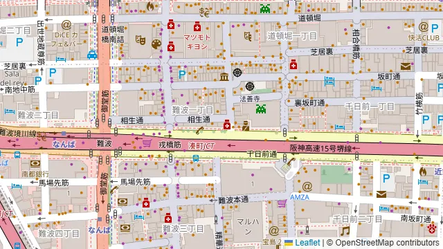 食べ放題・飲み放題 個室居酒屋 刀(カタナ)難波心斎橋店の周辺地図