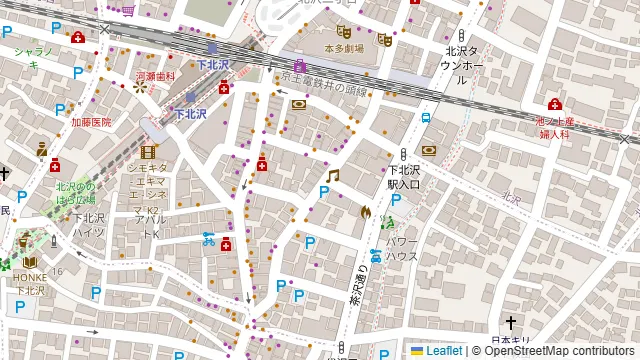 下北ざわ防音部屋の周辺地図
