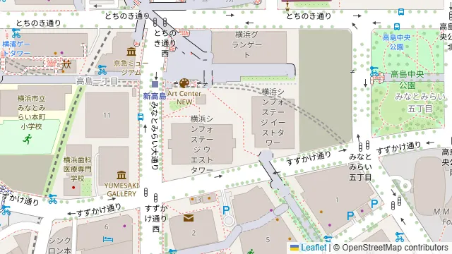 高ようじ みなとみらいの周辺地図